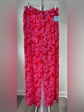 Red & Pink Floral Pants